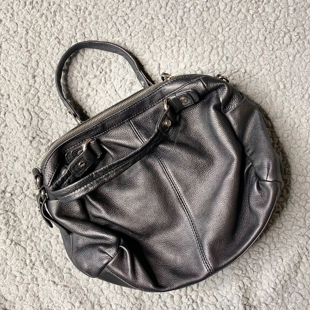 Slouch hobo Black Leather Handbag